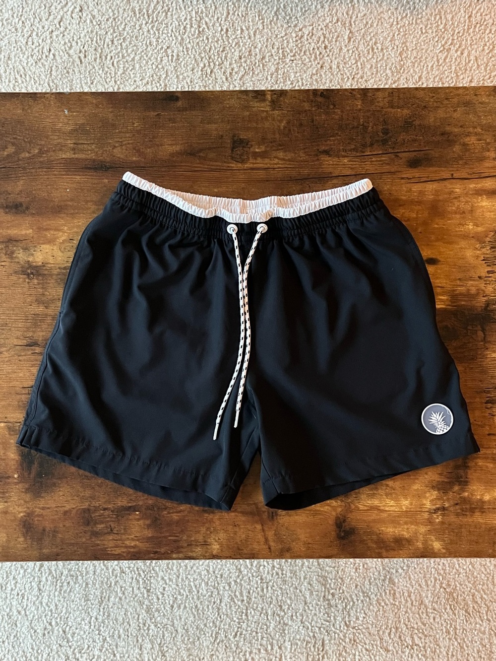 chubbies Pink Lined Swim Shorts with White Waistband